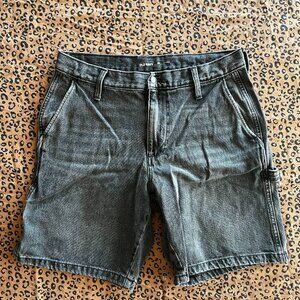 Old Navy Men's Grey Cargo Skater Denim Jean Shorts